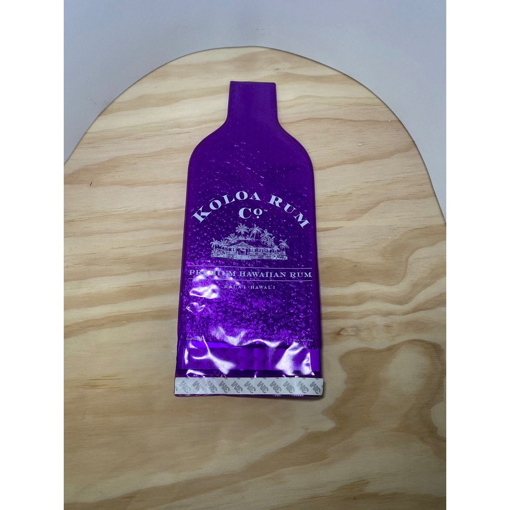 Koloa Rum Co WineSkin Purple Metallic Bottle Protector Travel Kauai Hawaii